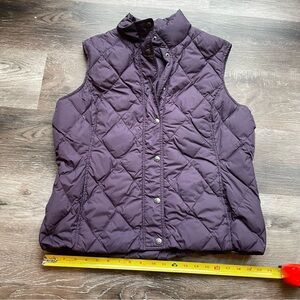Land’s End Diwn Puffer Vest, Women’s Size Large, Purple